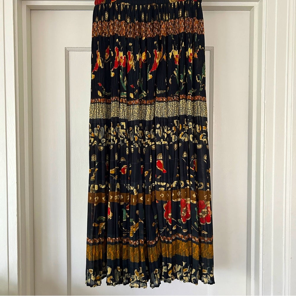 Pleated Maxi Skirt